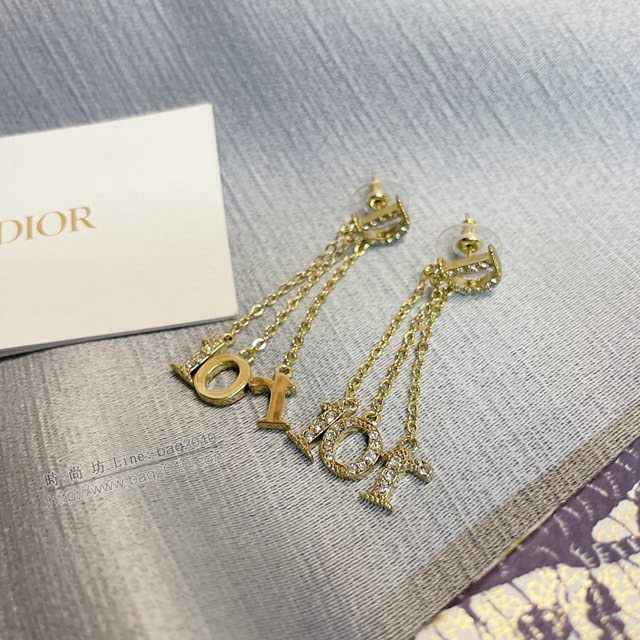 Dior飾品 迪奧經典熱銷2020早春新款耳環 字母流蘇耳釘  zgd1054